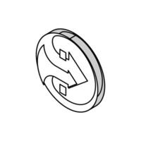 Netz Pfeil isometrisch Symbol Vektor Illustration