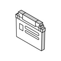 gel cell batteri isometrisk ikon vektor illustration