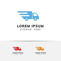 leveranstjänster logotyp design. kurir logotyp formgivningsmall ikon vektor