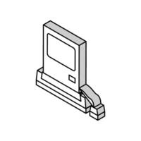 Computer pc retro Gadget isometrisch Symbol Vektor Illustration