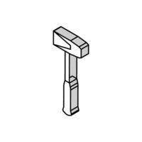 spalten maul Hammer Werkzeug isometrisch Symbol Vektor Illustration