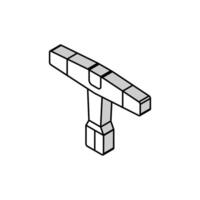 Trommel Schlüssel Werkzeug isometrisch Symbol Vektor Illustration