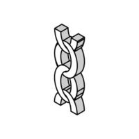 rülpsen rolo Kette isometrisch Symbol Vektor Illustration