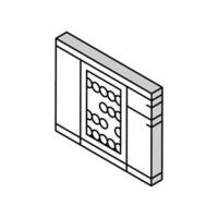 gebaut im Wein Kühler isometrisch Symbol Vektor Illustration