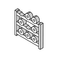 Gestell Wein isometrisch Symbol Vektor Illustration