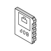 Job Mappe isometrisch Symbol Vektor Illustration