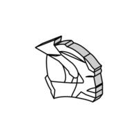 modular Motorrad Helm isometrisch Symbol Vektor Illustration