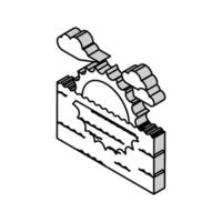 Sonnenuntergang Sommer- isometrisch Symbol Vektor Illustration