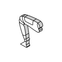 modern Bein Prothese isometrisch Symbol Vektor Illustration
