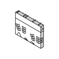 Feld Gerste Gelb isometrisch Symbol Vektor Illustration