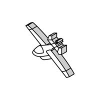 amphibisch Flugzeug Flugzeug isometrisch Symbol Vektor Illustration