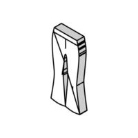 Glocke Böden Hose Kleider isometrisch Symbol Vektor Illustration