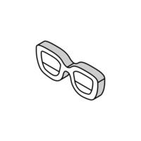 Strand Brille Rahmen isometrisch Symbol Vektor Illustration