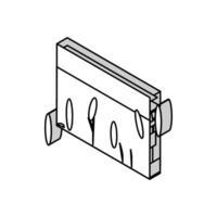 fält korn grön isometrisk ikon vektor illustration