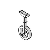 monowheel cykel isometrisk ikon vektor illustration