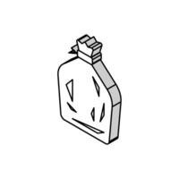 Müll Tasche isometrisch Symbol Vektor Illustration