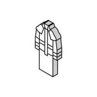 dammtrasa ytterkläder manlig isometrisk ikon vektor illustration