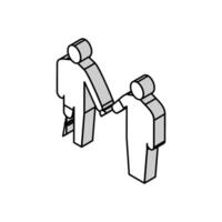 ben och ärm protes Inaktiverad mänsklig isometrisk ikon vektor illustration
