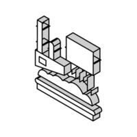 Abfall Fabrik Ausrüstung isometrisch Symbol Vektor Illustration