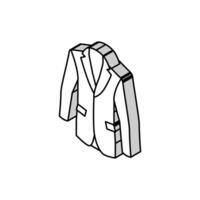 Mantel Oberbekleidung männlich isometrisch Symbol Vektor Illustration
