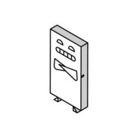 Rechteck geometrisch gestalten Charakter isometrisch Symbol Vektor Illustration