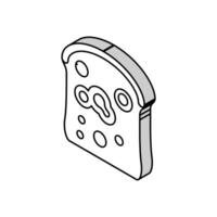 Brot verfault Essen isometrisch Symbol Vektor Illustration