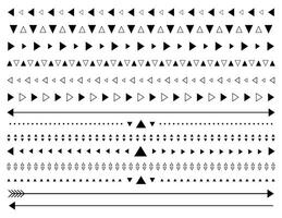 enkel pil sida avdelare, geometrisk svart triangel gränser vektor