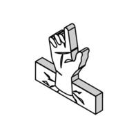 hand lik zombie isometrisk ikon vektor illustration