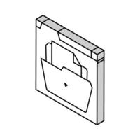 Netz dokumentieren Datei isometrisch Symbol Vektor Illustration