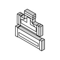 Rohr Kupfer Metall isometrisch Symbol Vektor Illustration