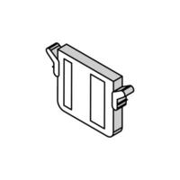 aluminium pott matlagning isometrisk ikon vektor illustration