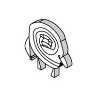 Roulade Fleisch Charakter isometrisch Symbol Vektor Illustration