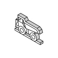 schleppen LKW Stahl Produktion isometrisch Symbol Vektor Illustration