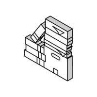 Bürokratie Papier dokumentieren isometrisch Symbol Vektor Illustration