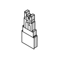 Halogen kostenlos Flamme Verzögerer Kabel isometrisch Symbol Vektor Illustration