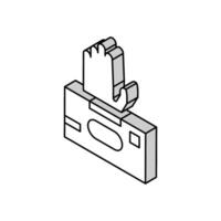 nonlatex handskar först hjälpa isometrisk ikon vektor illustration