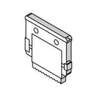 toalett papper hållare badrum interiör isometrisk ikon vektor illustration