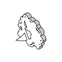 Puff Geruch isometrisch Symbol Vektor Illustration