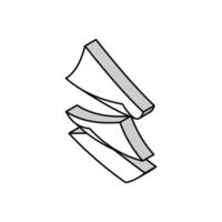 flyga papper dokumentera isometrisk ikon vektor illustration