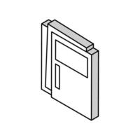 Bericht Papier dokumentieren isometrisch Symbol Vektor Illustration