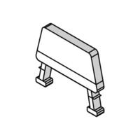 bärbar dator bricka Hem kontor isometrisk ikon vektor illustration