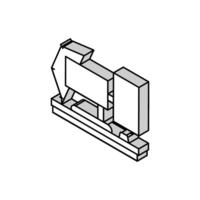 Monitor Lampe Zuhause Büro isometrisch Symbol Vektor Illustration