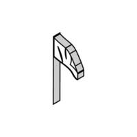 Wimpel Flagge isometrisch Symbol Vektor Illustration
