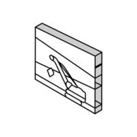 öffnen Grube Bergwerk Stahl Produktion isometrisch Symbol Vektor Illustration