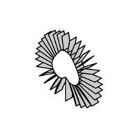 kinesisk fläkt handflatan isometrisk ikon vektor illustration