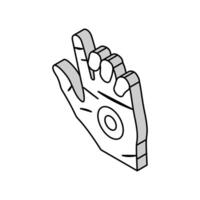 Hand Schmerzen Körper schmerzen isometrisch Symbol Vektor Illustration