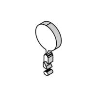 Ring Klemme chemisch Glaswaren Labor isometrisch Symbol Vektor Illustration