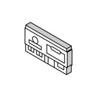 Kommissar Geschäft isometrisch Symbol Vektor Illustration