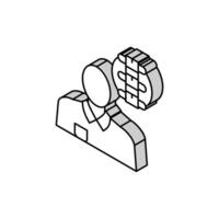 Rheumatologie medizinisch Spezialist isometrisch Symbol Vektor Illustration