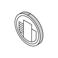 Stadt Geschäft Center Zeichen isometrisch Symbol Vektor Illustration